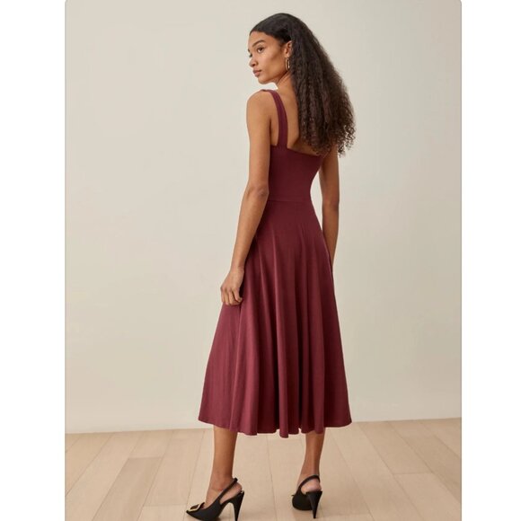 NWOT Reformation Ami Knit Dress Size 4/S Plum - Picture 3 of 8